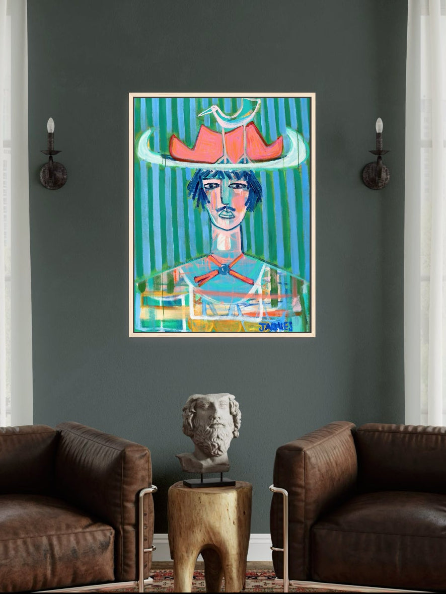 Johnny - Framed Canvas Print