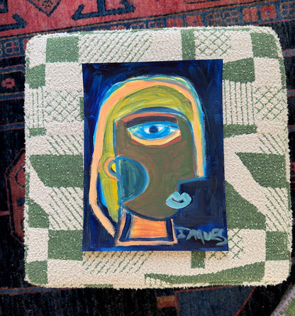 The One With The Orange Ribbon  9x12