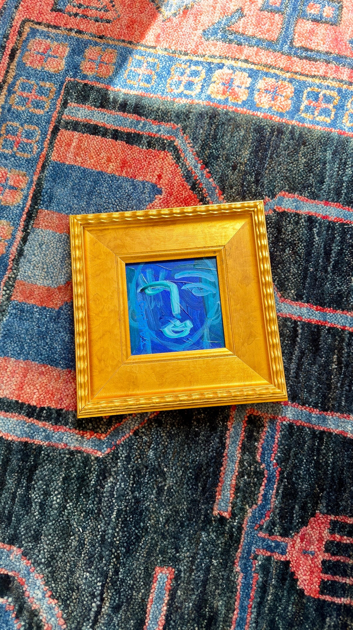 Blue Man  9.5x9.5 (Framed)