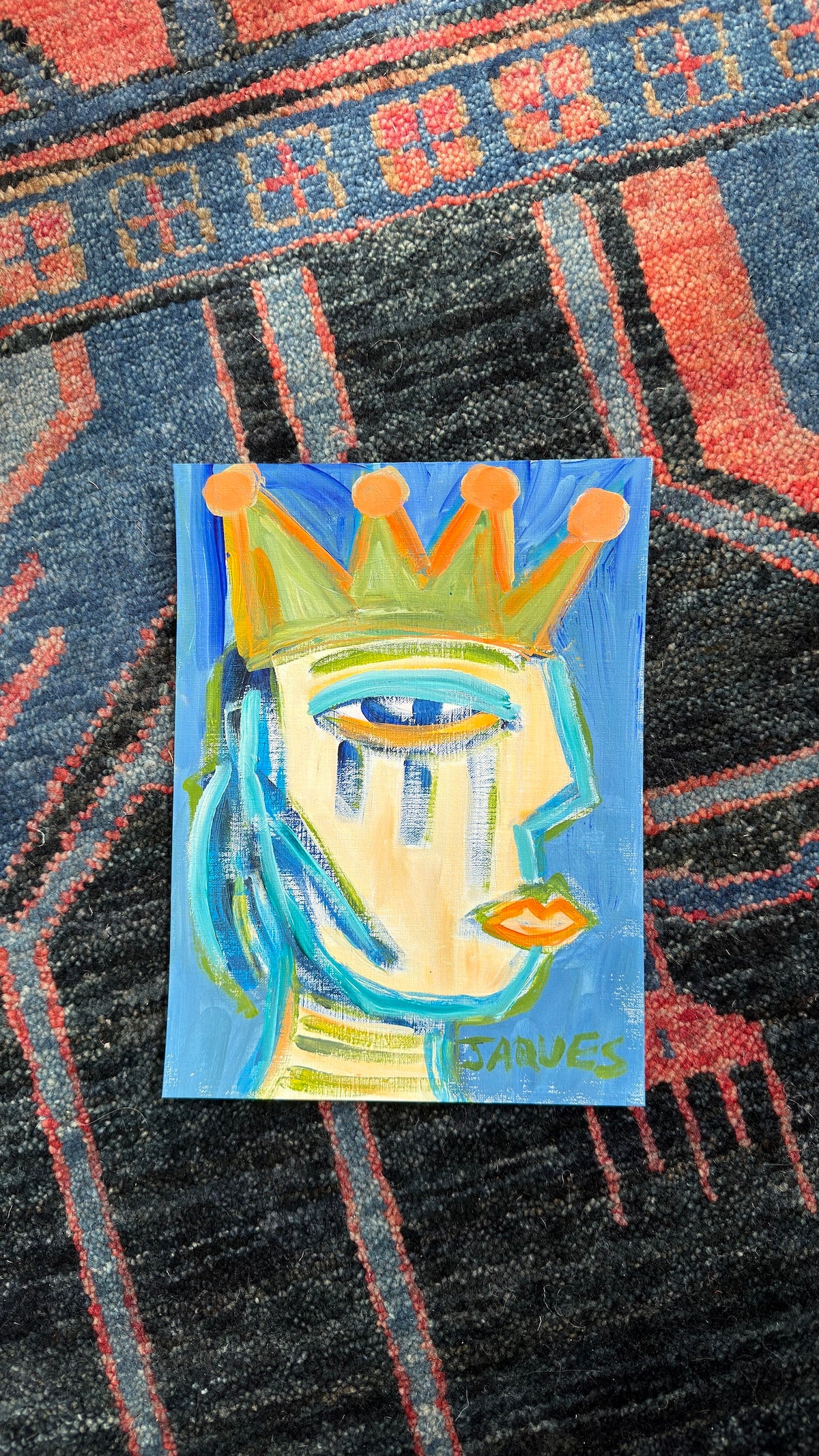 The One With The Fuzzy Balls On Top The Crown 9x12
