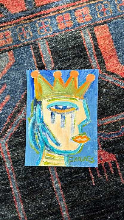 The One With The Fuzzy Balls On Top The Crown 9x12