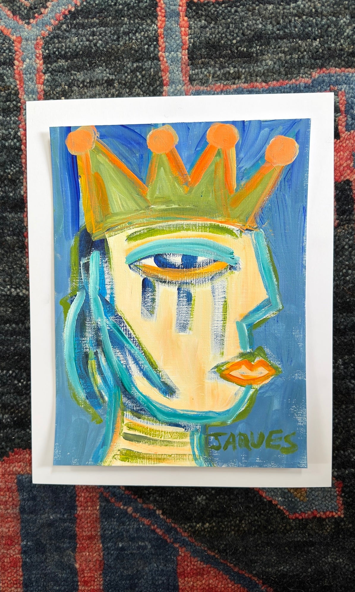 The One With The Fuzzy Balls On Top The Crown 9x12
