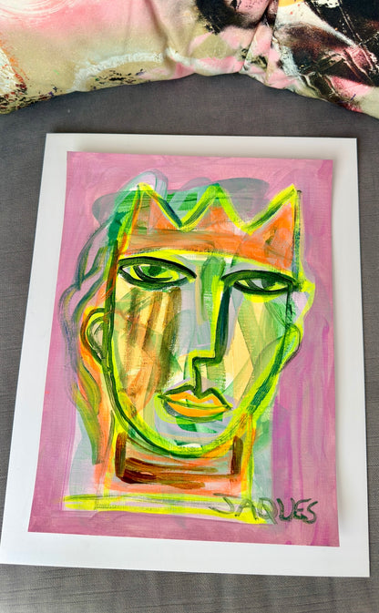 The One With The Jungle Face 9x12