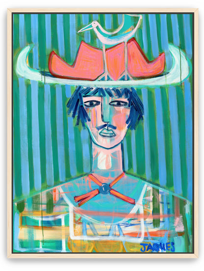 Johnny - Framed Canvas Print