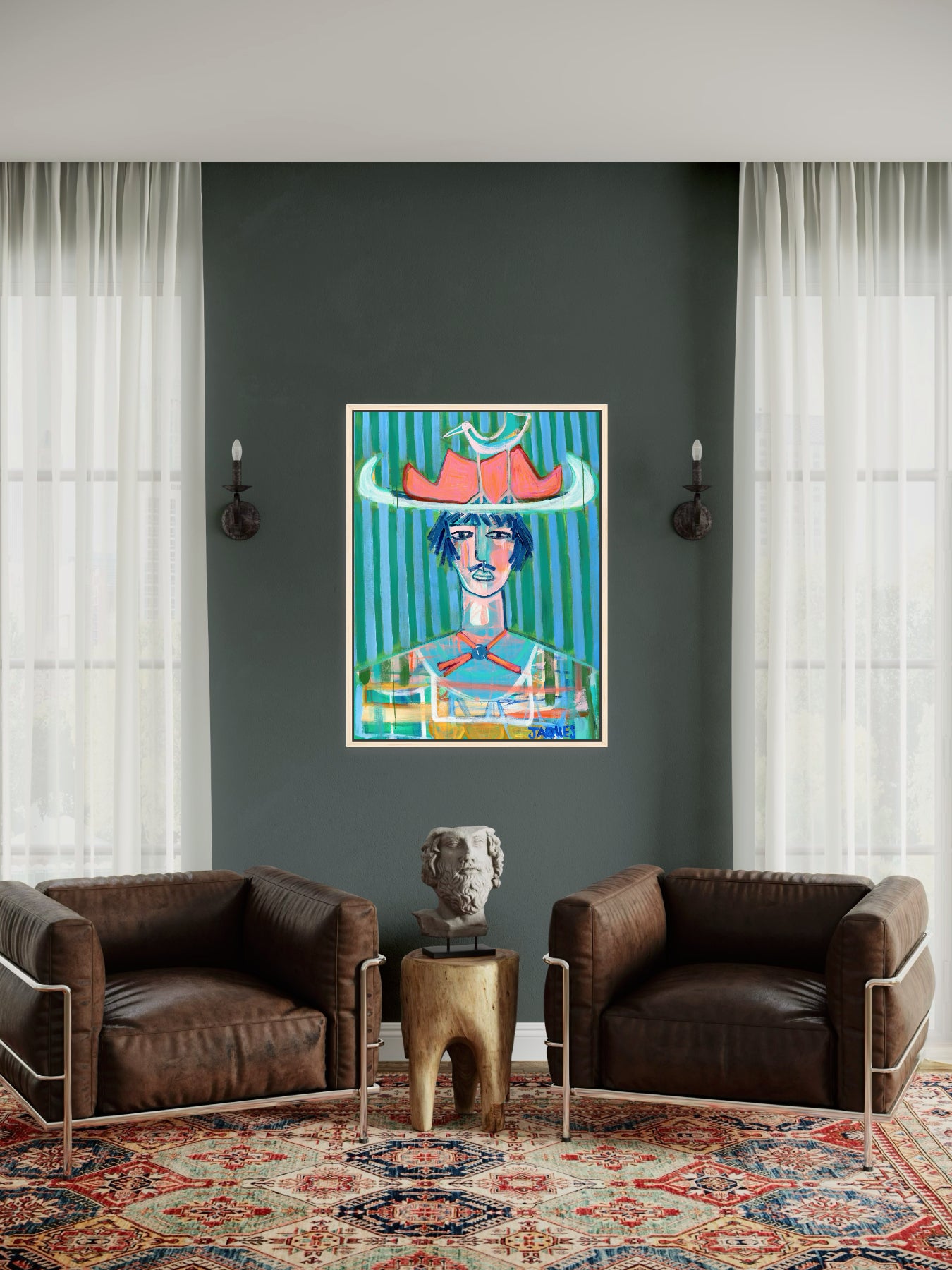 Johnny - Framed Canvas Print